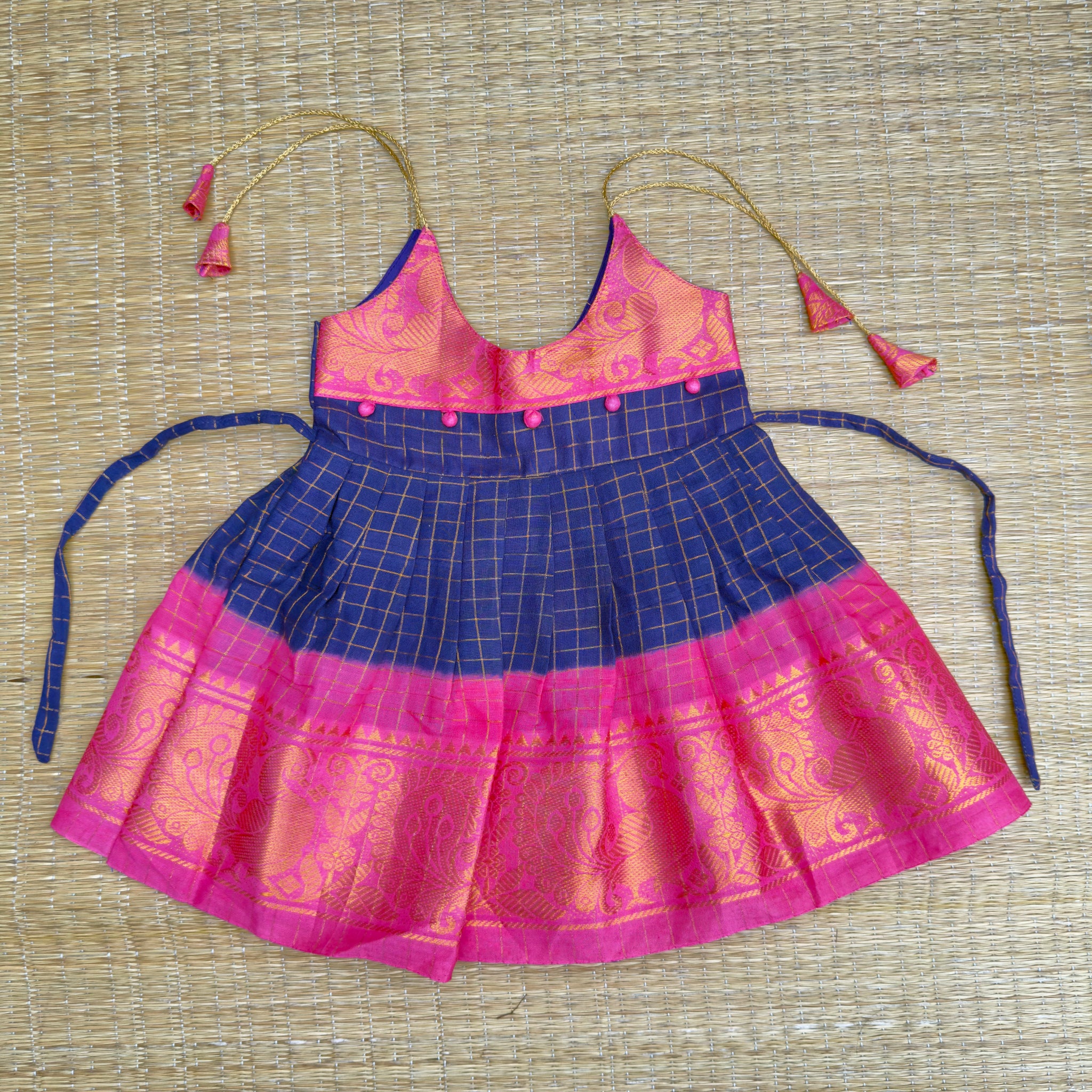 Sungudi cotton frocks for kids