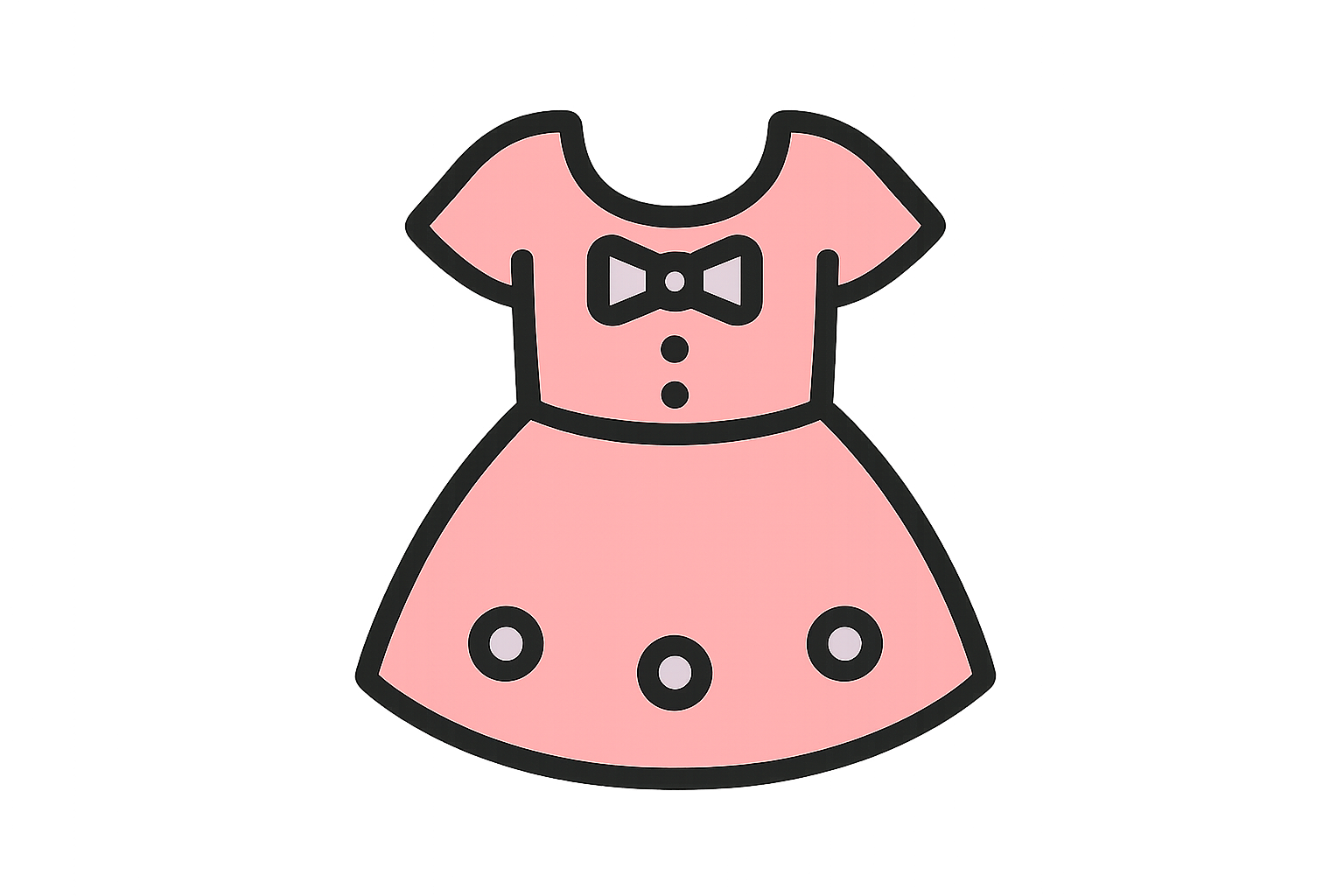 vector image icon for kids frocks